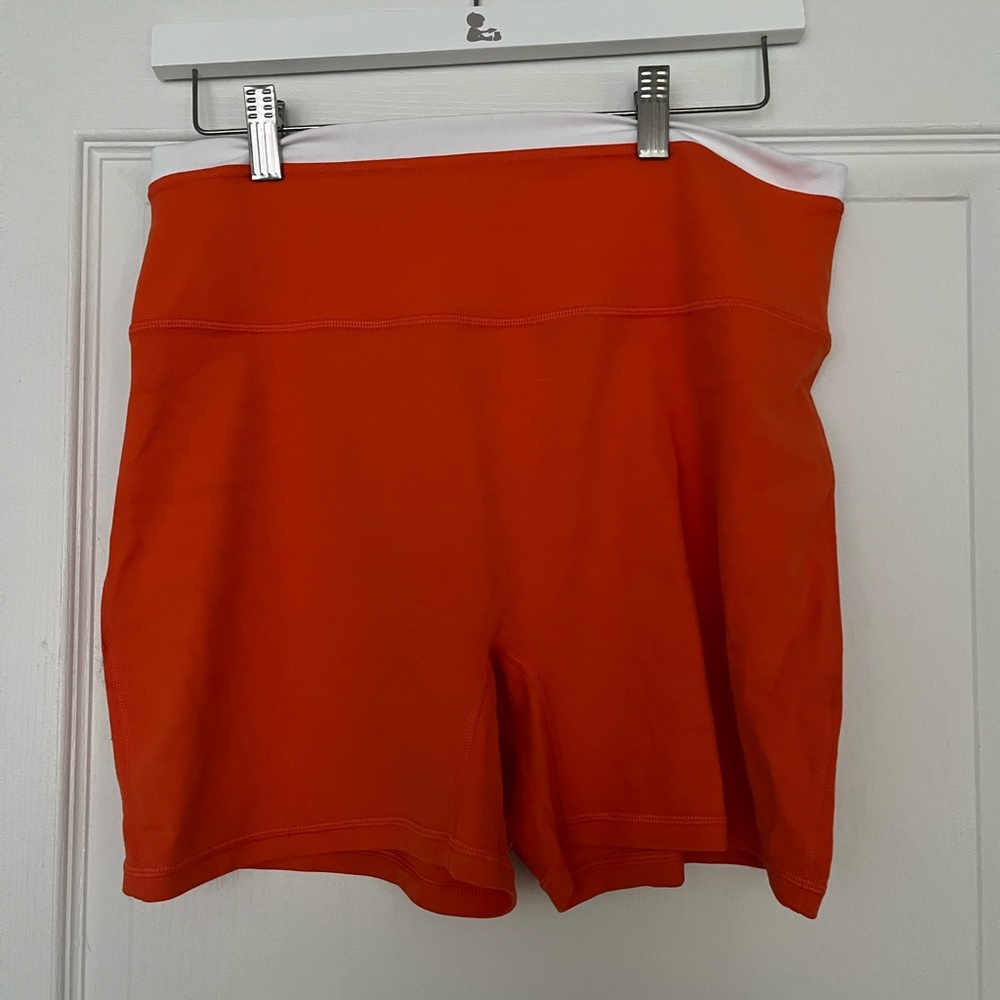 Abercrombie & Fitch Women's Vibrant Orange Bike Shorts